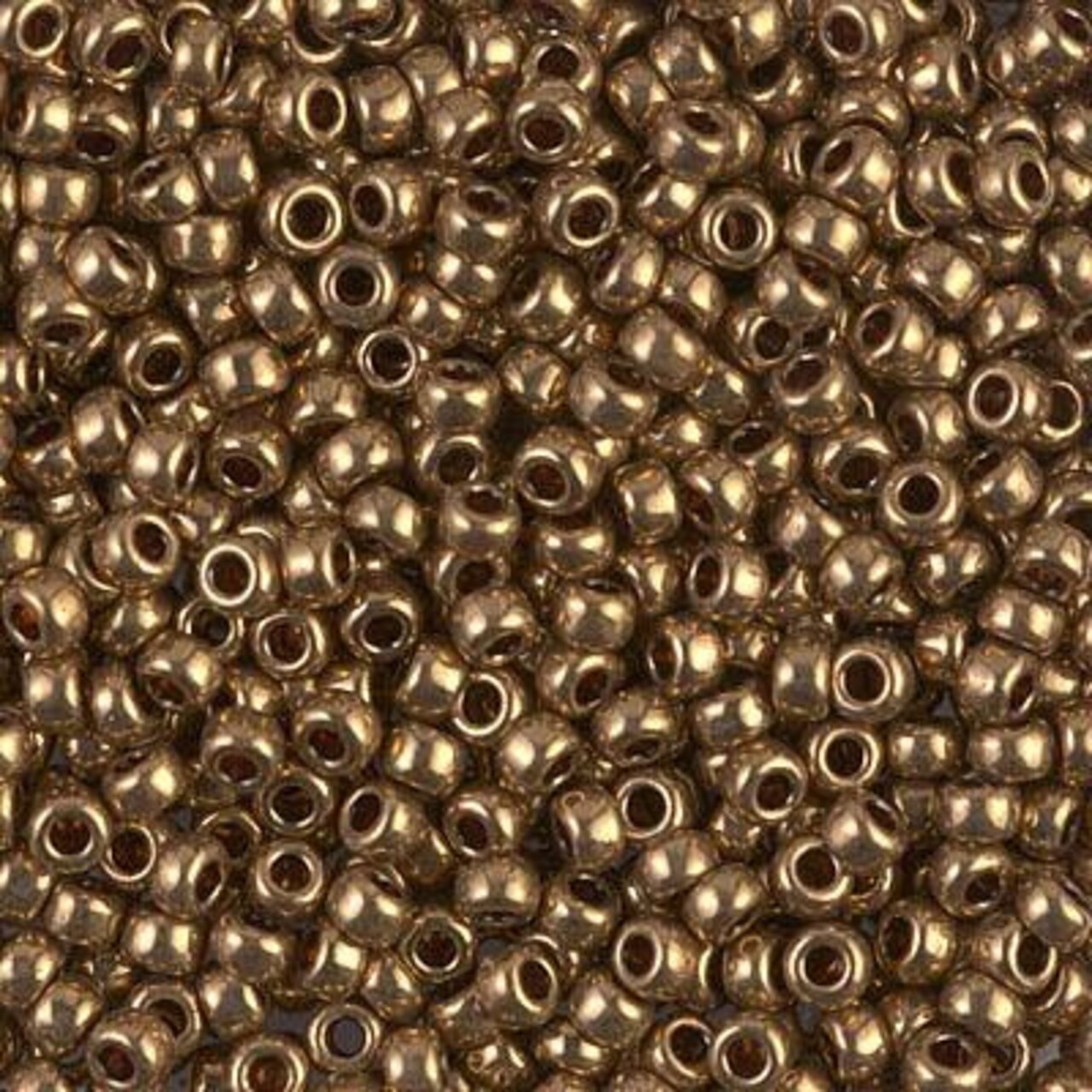 Miyuki 8 Round Seed Bead, 8-457L, Metallic Light Bronze (Like DB 22L), 10 grams